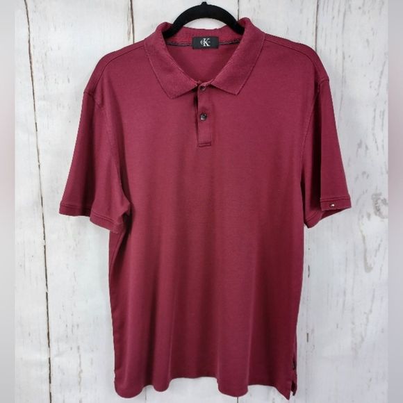 Calvin Klein Other - 🍎5/25 Calvin Klein Mens Polo Shirt Magenta Burgundy